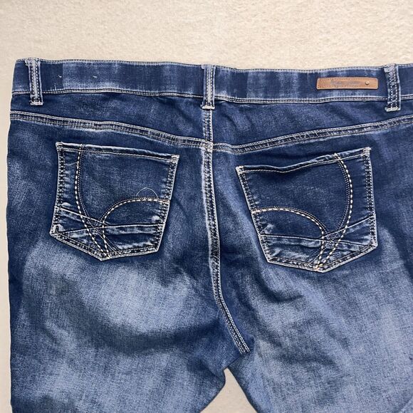 SILVER Women's SLIM Blue Stretch Denim PULL UP Jeans (Plus Size 20 ) - Picture 5 of 6